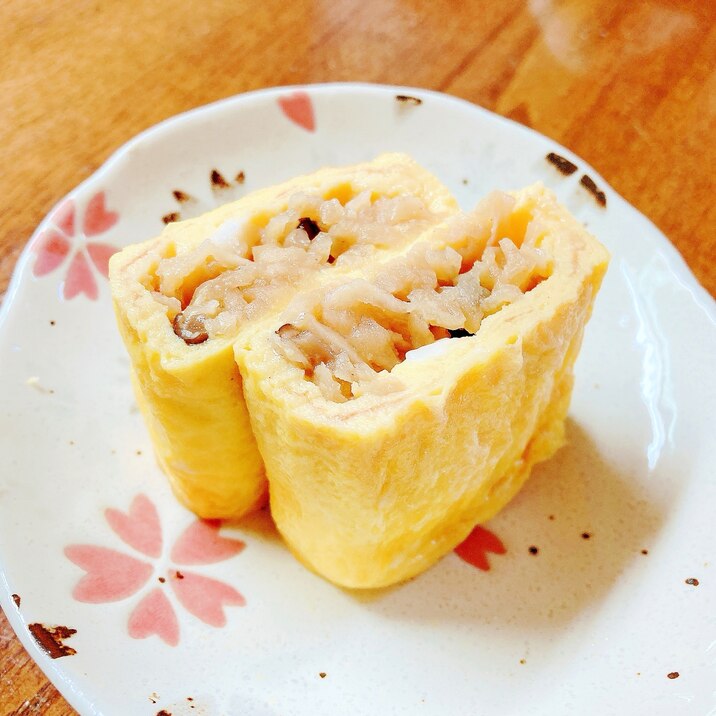 卵1個☆切り干し大根包み卵焼き